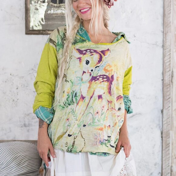 Magnolia Pearl Graphic Print Top - Multicolor - Picture 2 of 6